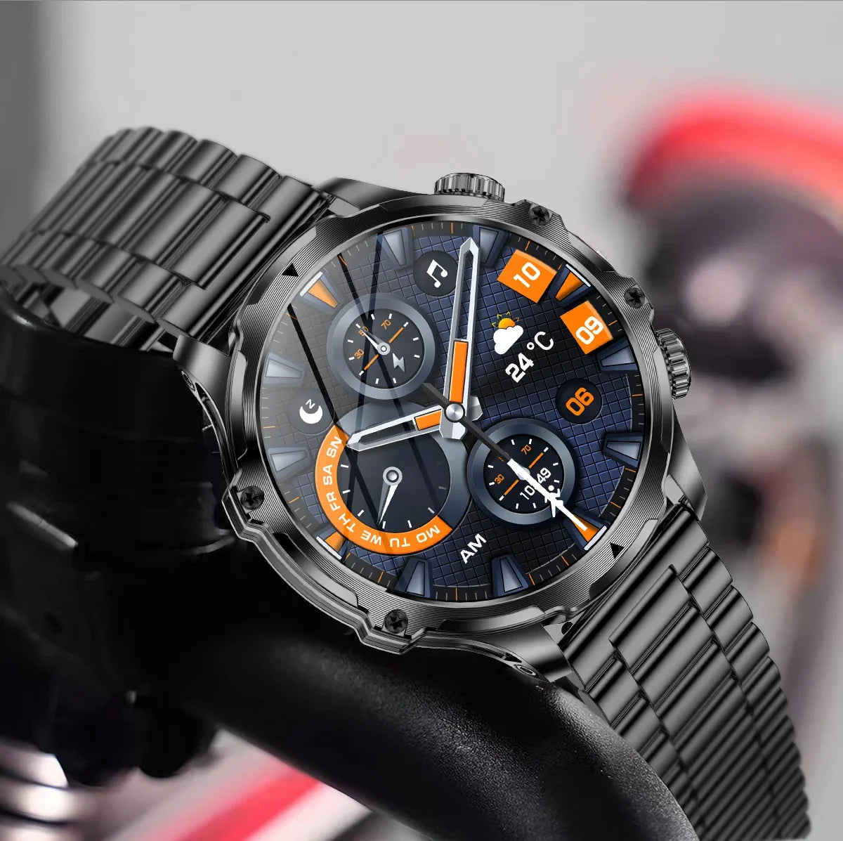Rugged Smartwatch with LED Flashlight & Bluetooth Calling