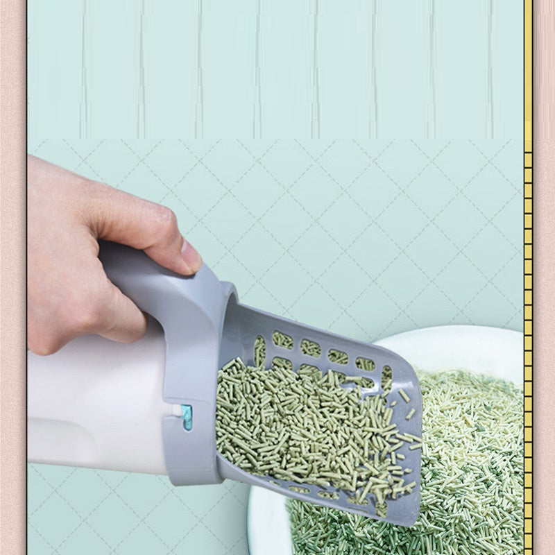 Portable Cat Litter Scoop Set With Attached Waste Holder