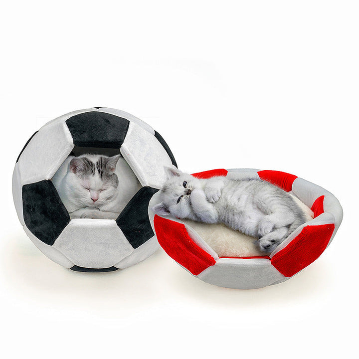 Football Pet Bed for Cozy Cat and Small Dog Lounging