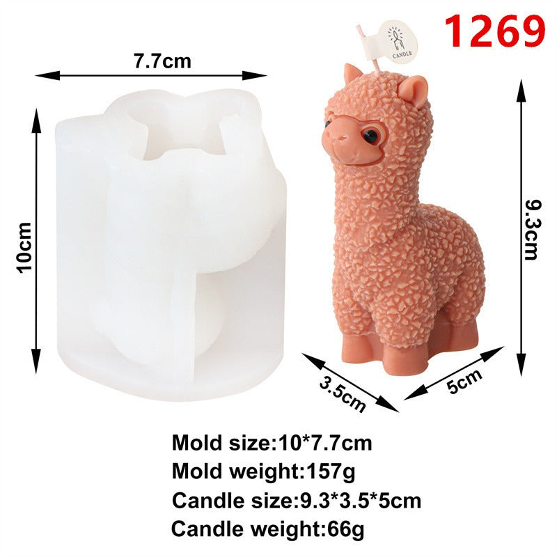 Alpaca Silicone Candle Mold for Detailed DIY Decor