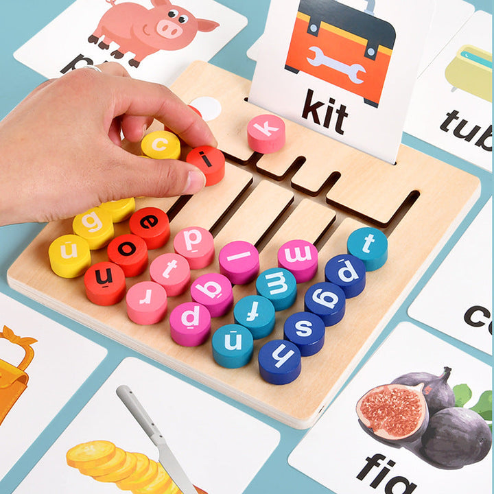 Wooden Spelling Maze Board for Montessori Word Play