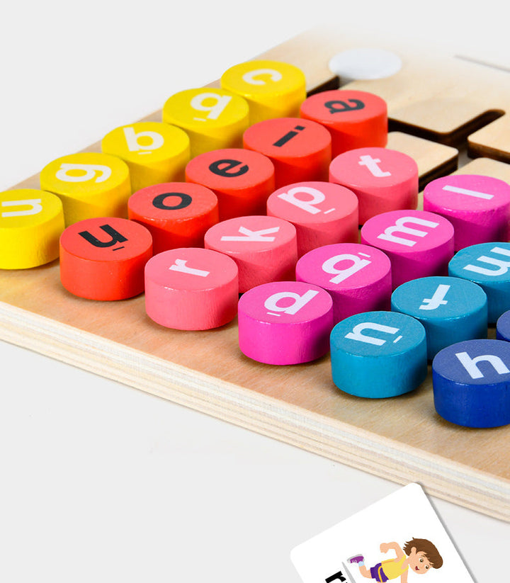 Wooden Spelling Maze Board for Montessori Word Play