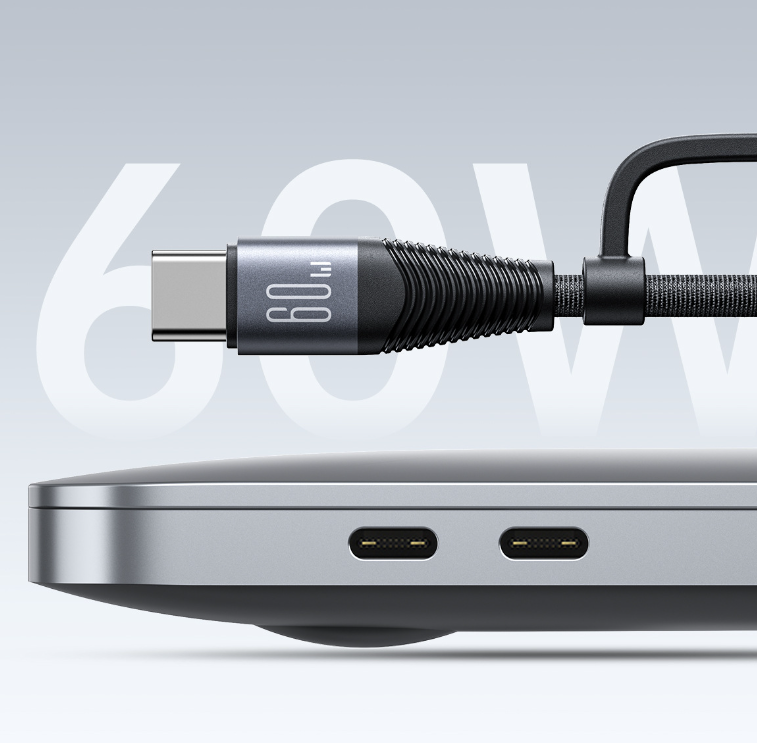 4-in-1 Braided Aluminum Charging Cable, 60W Fast Charge