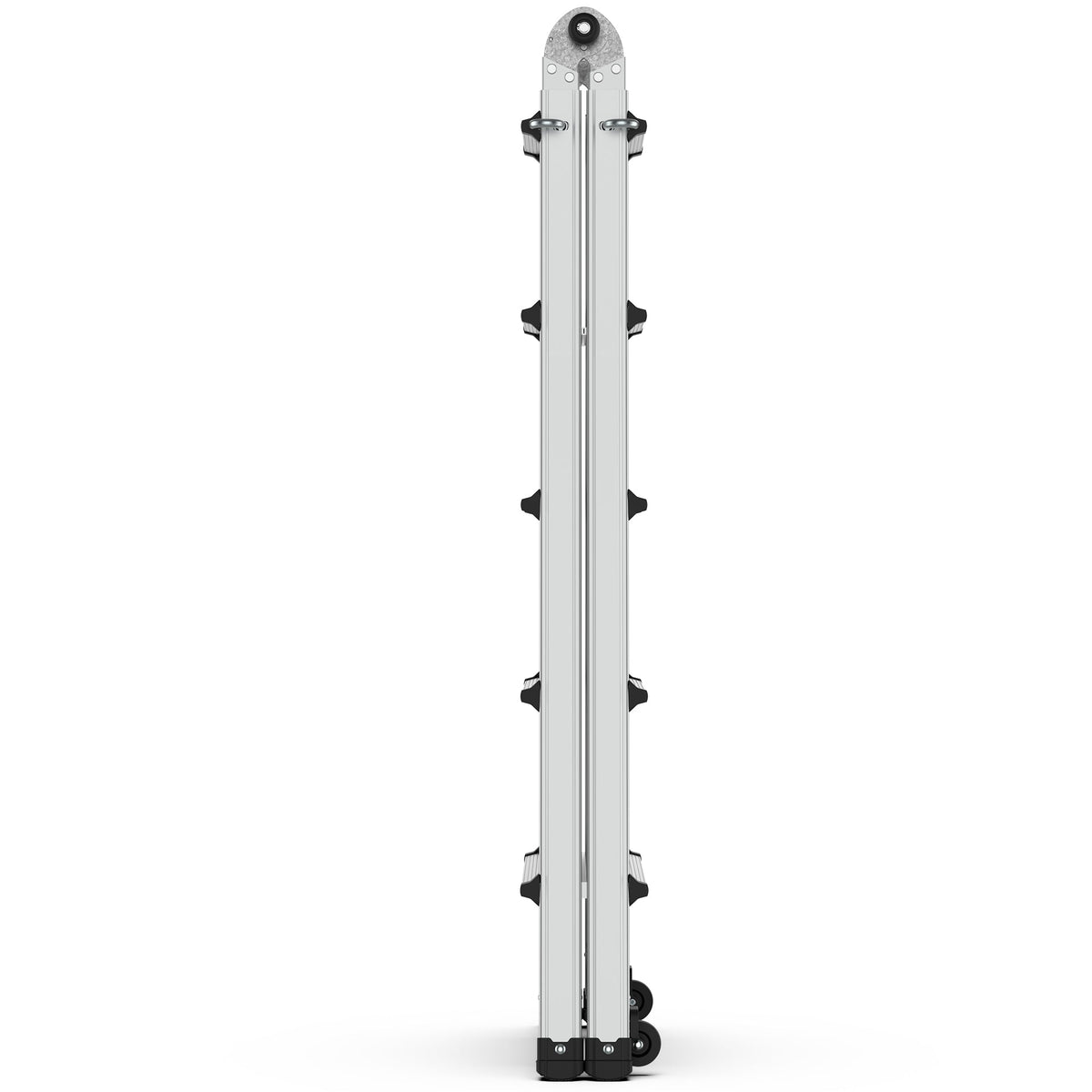 Multi-Position Aluminum Ladder with Wheels, 22 FT