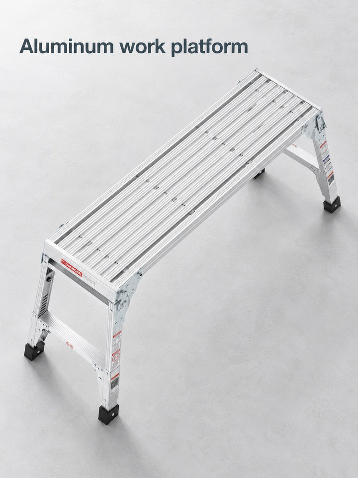 Stable Aluminum Work Platform, 40-Inch Adjustable Height