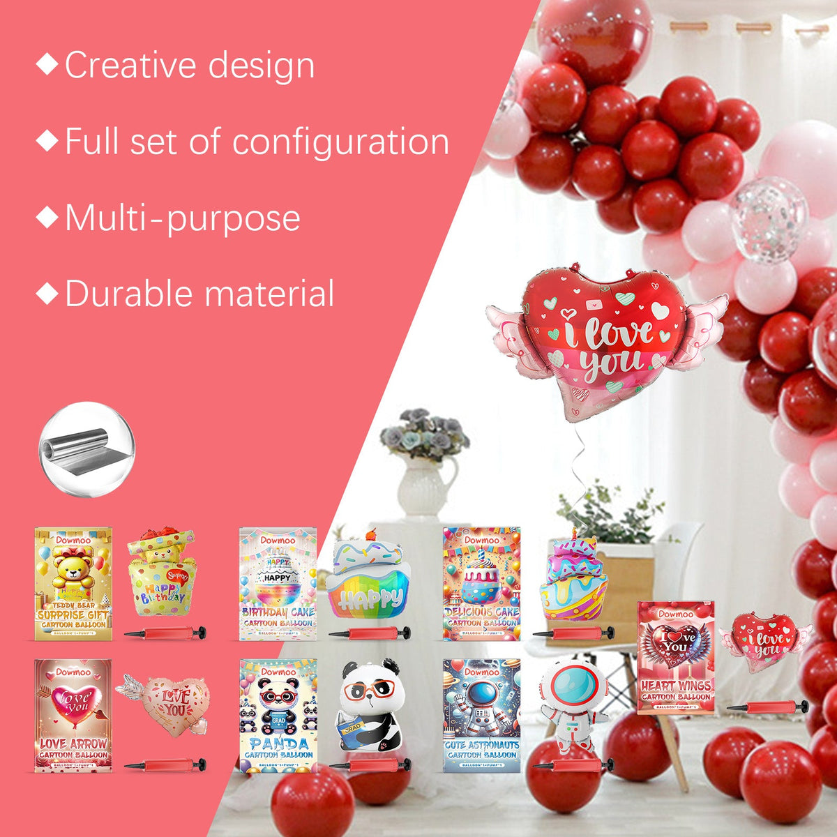 Themed Party Balloon Set With Hand Pump For Celebrations
