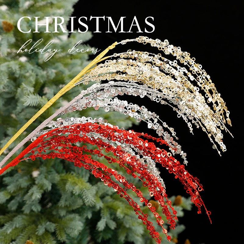 Christmas Tree Sprays — Cascading Sequin Sparkle