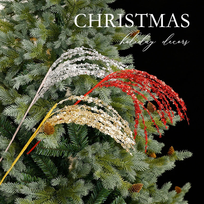 Christmas Tree Sprays — Cascading Sequin Sparkle