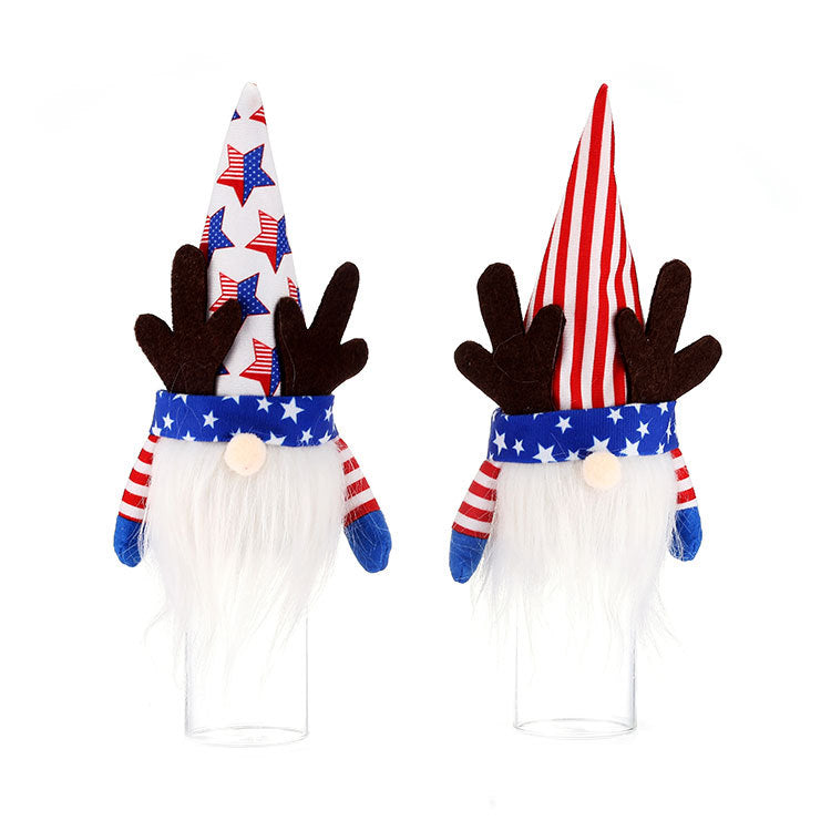 Patriotic Light-Up Gnome Pair for Fourth of July