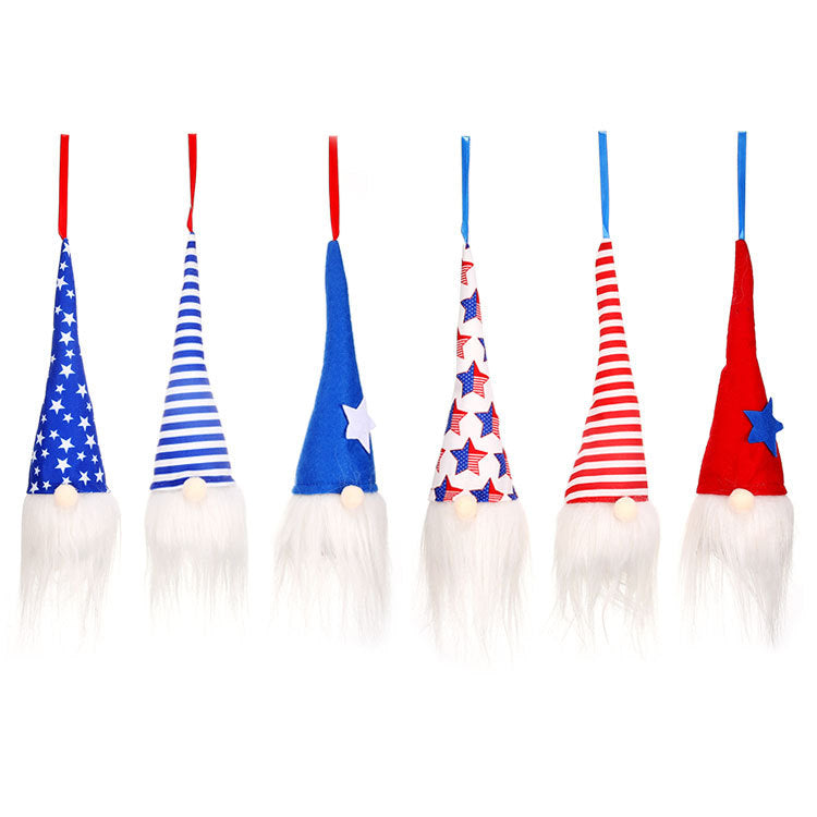 Patriotic Gnome Ornaments With Light-Up Holiday Charm