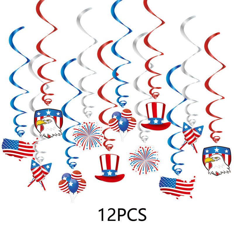 Fourth of July Hanging Decorations | 12-Piece Party Set