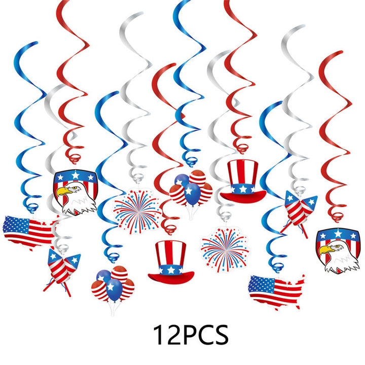 Fourth of July Hanging Decorations | 12-Piece Party Set
