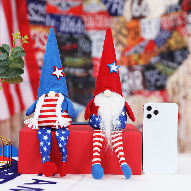 Patriotic Plush Gnome Decor for Independence Day Displays