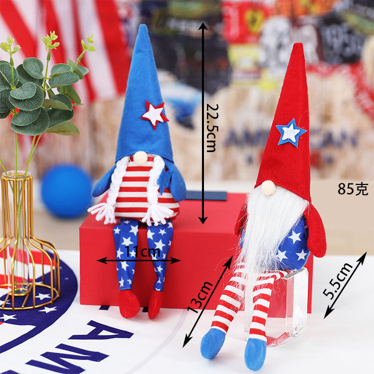 Patriotic Plush Gnome Decor for Independence Day Displays