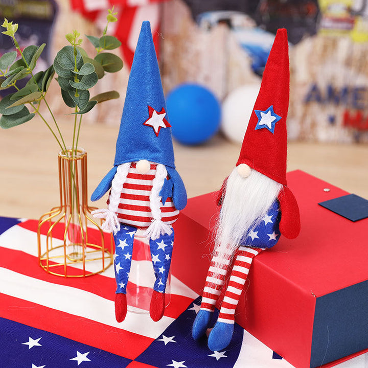 Patriotic Plush Gnome Decor for Independence Day Displays