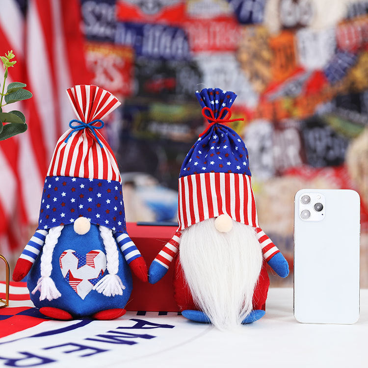 Patriotic Gnome Pair for Festive Independence Day Decor