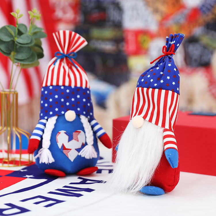 Patriotic Gnome Pair for Festive Independence Day Decor