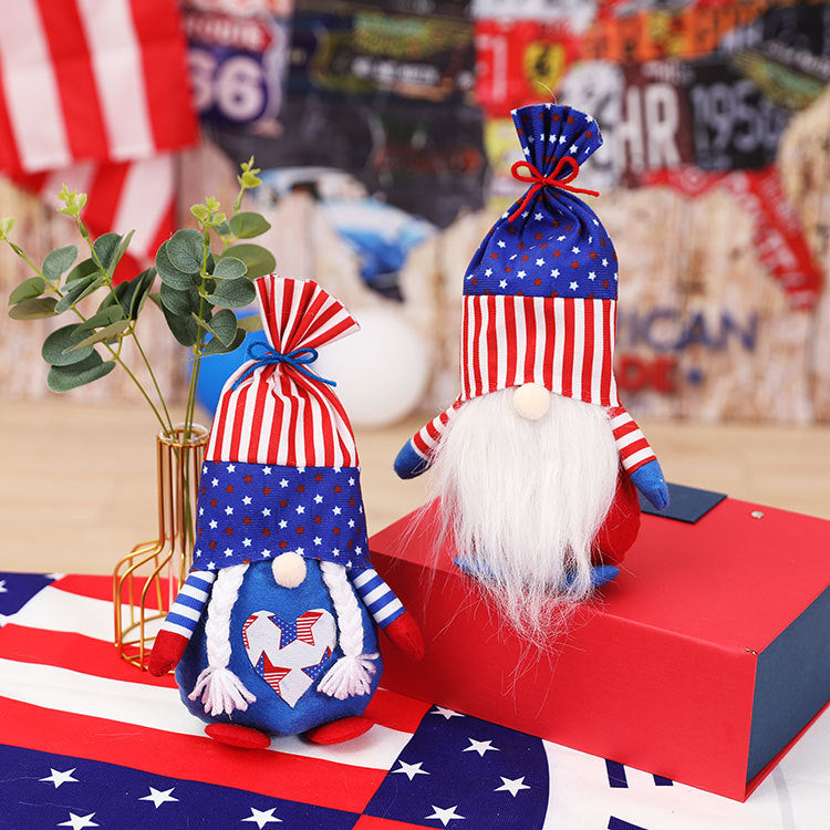 Patriotic Gnome Pair for Festive Independence Day Decor