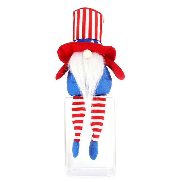 Patriotic Gnome Doll Pair for Holiday Tabletop Decor