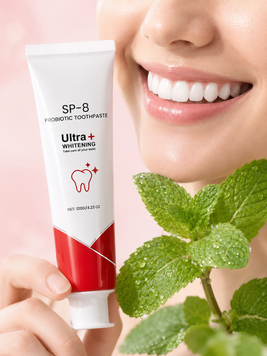 SP‑8 Probiotic Whitening Toothpaste — Softer Gums, Brighter