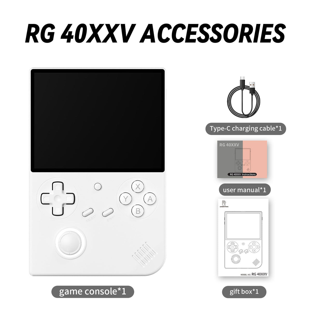 Retro Handheld Game Console, Vertical 4-Inch IPS Screen