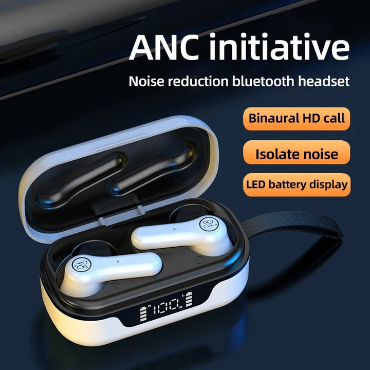 Wireless ANC Earbuds with Charging Case and Touch Controls