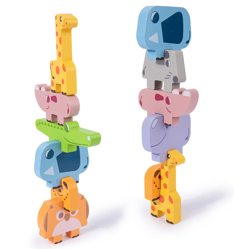 Wooden Animal Stacking Toy for Creative Skill-Building