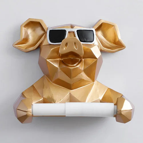 Animal Head Toilet Paper Holder for a Statement Bathroom