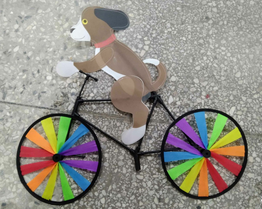Animal Windmill Garden Decor With Spinning Rainbow Wheels