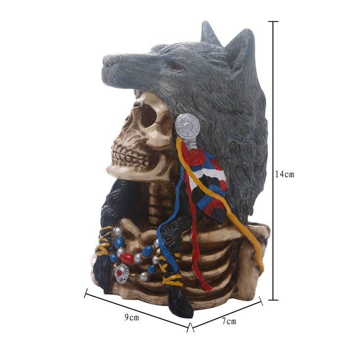 Animal Skull Sculpture for Gothic Display Decor Accent