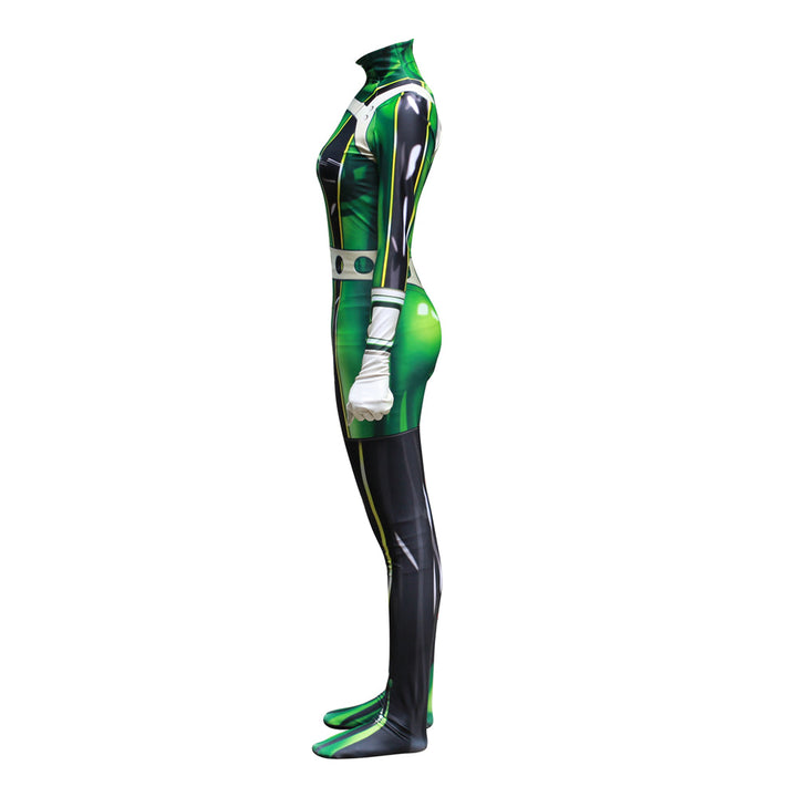 Tsuyu Asui Cosplay Bodysuit Costume With Glossy Finish