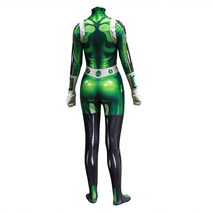 Tsuyu Asui Cosplay Bodysuit Costume With Glossy Finish