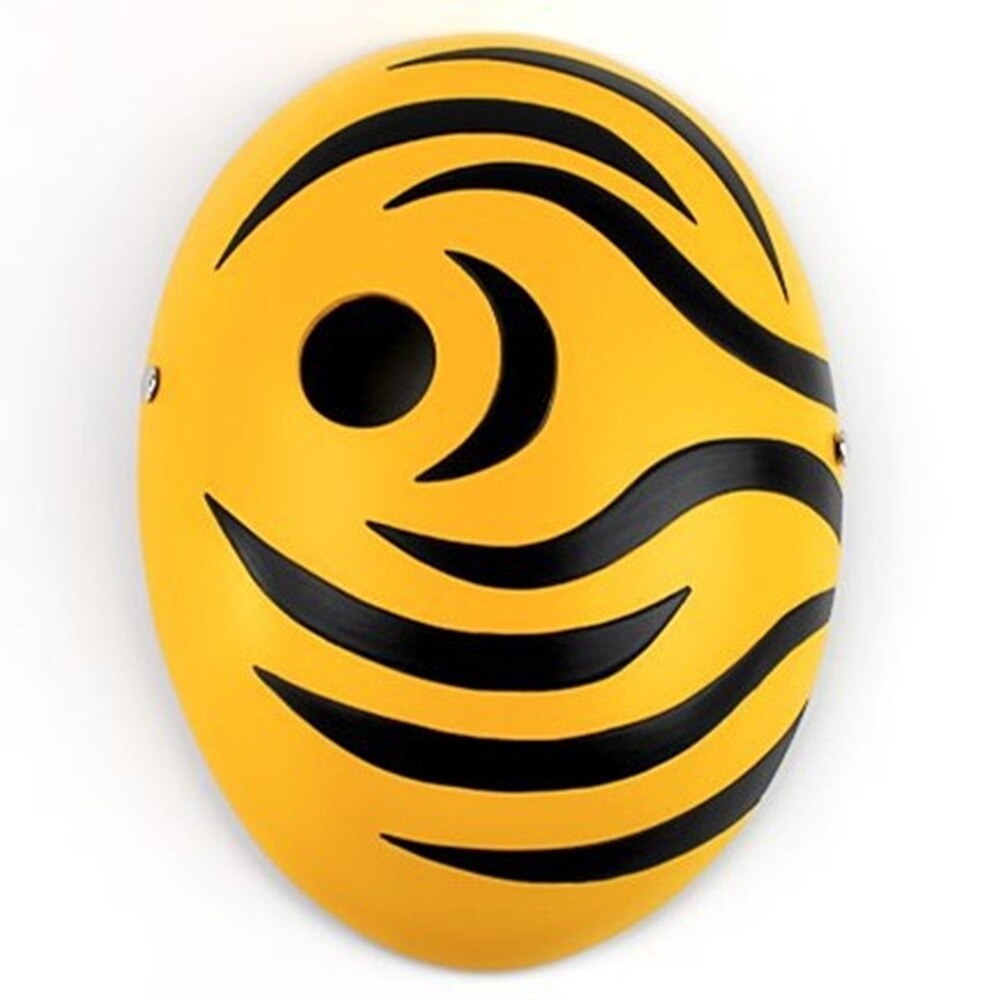 Anime Cosplay Mask – Bold Yellow Spiral Character Look