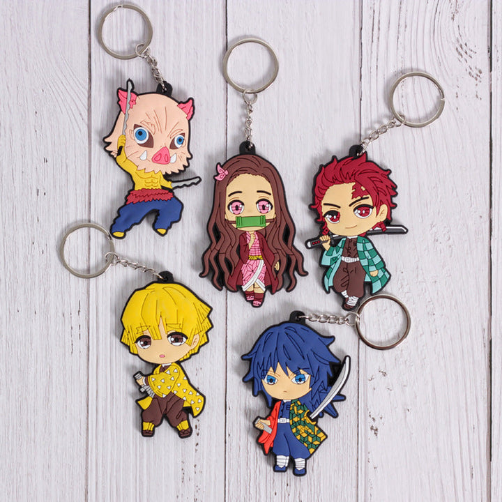 Anime Character Keychain Charms for Colorful Bags & Keys