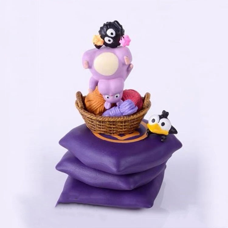 Anime Miniature Figurine Set for Whimsical Shelf Decor