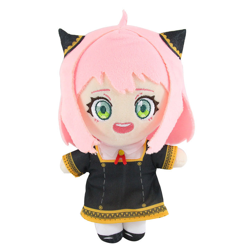 Anime Plush Toy Duo With Colorful Companion Display