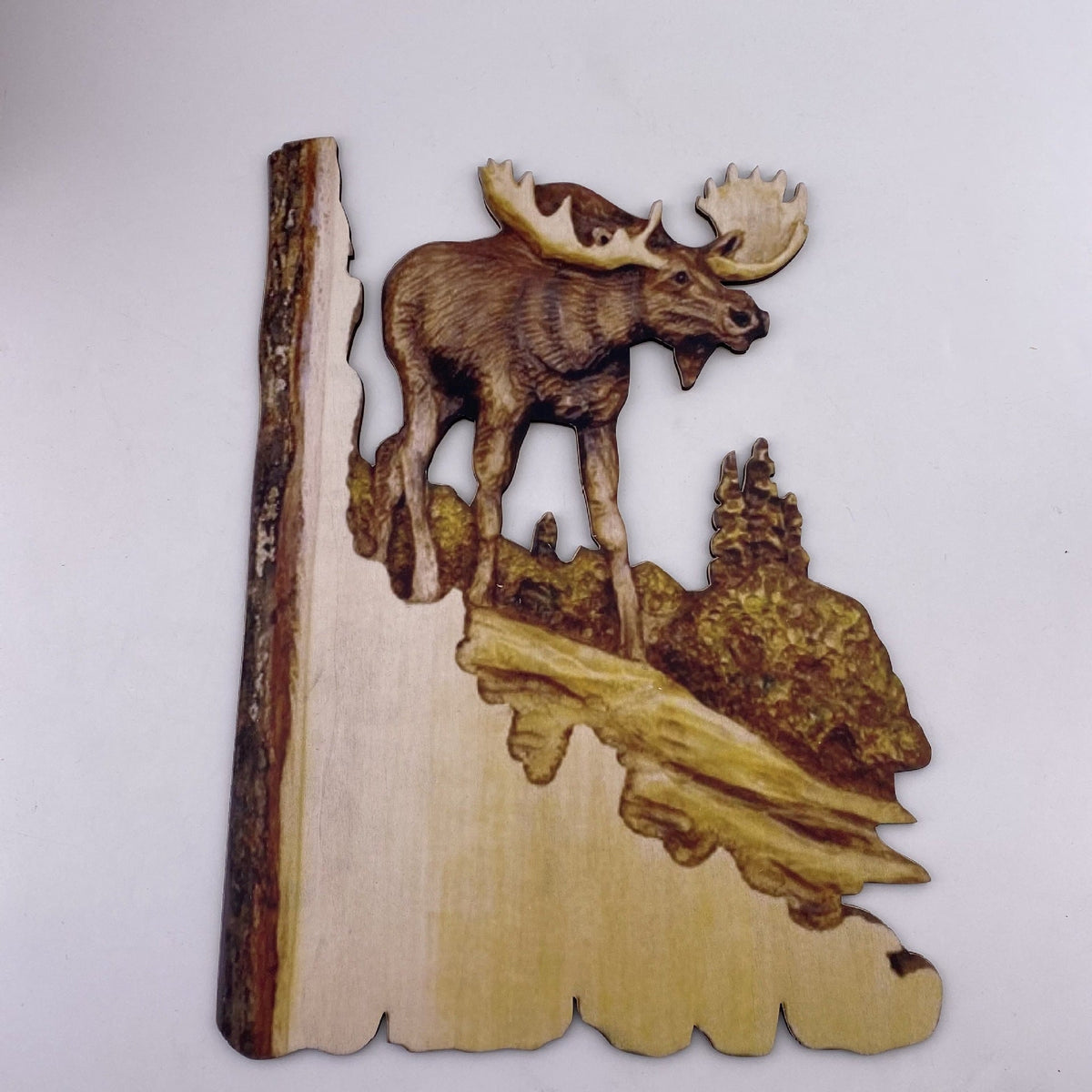 Carved Wood Wildlife Wall Art for Rustic Home Decor