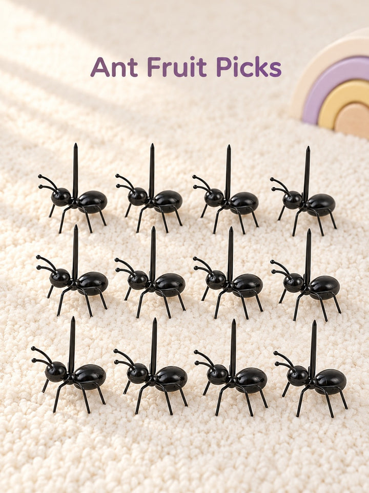 Ant Fruit Picks Set of 12 for Kids' Parties & Snacks