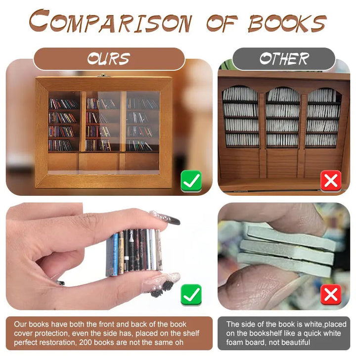 Miniature Bookshelf Decor for a Calming Desk Reset