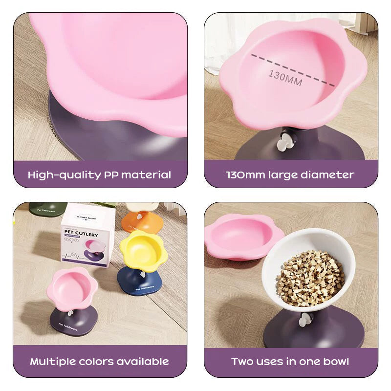 Adjustable Elevated Pet Bowl for Stable, Calm Feeding