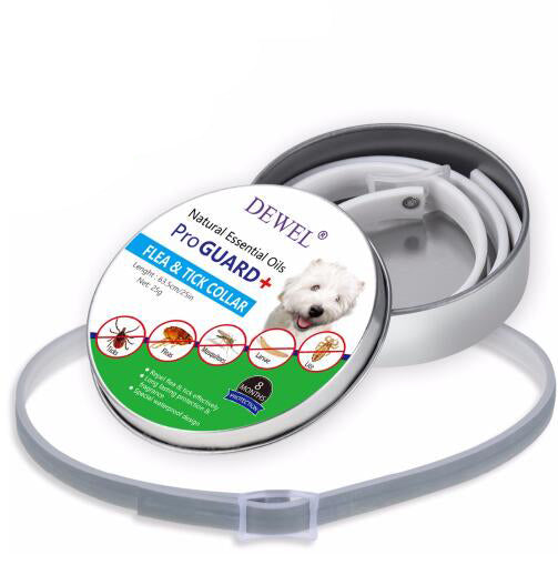 Natural Flea and Tick Collar for Dogs and Cats, 8 Months