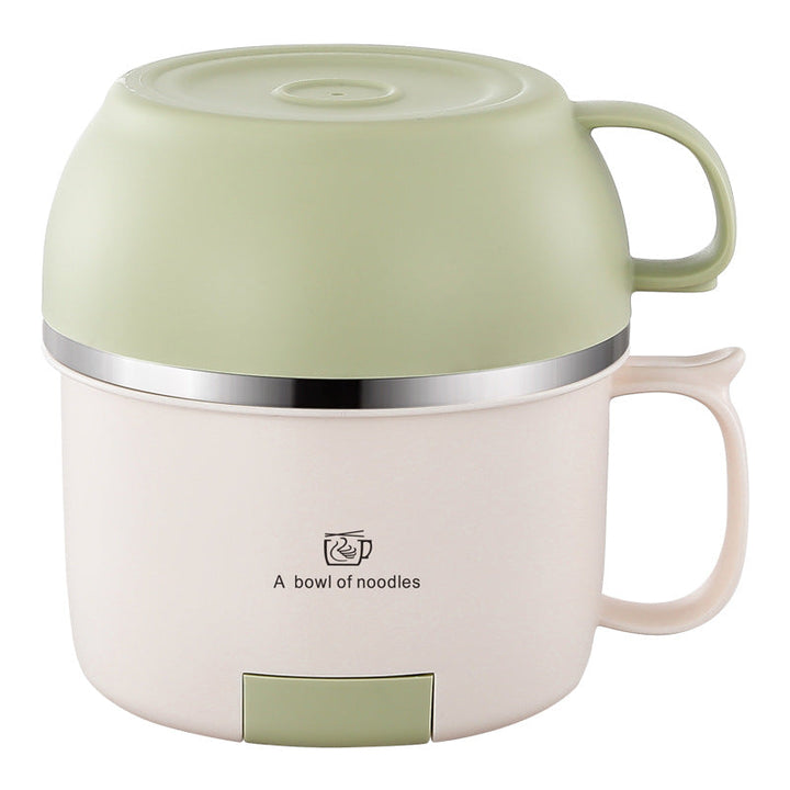 Anti-Scald Stainless Steel Noodle Bowl with Lid & Handle