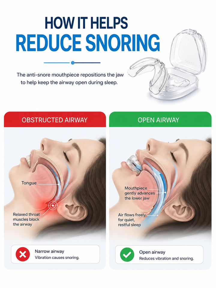 Anti‑Snore Mouthpiece — Quieter Sleep, Open Airway