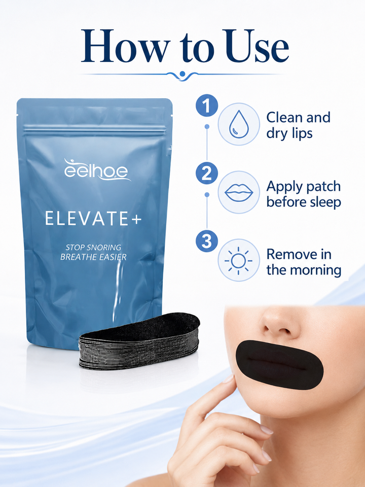 ELEVATE+ Anti-Snoring Patch – Stop Snoring & Wake Restored