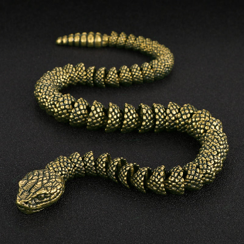 Antique Cobra Snake Sculpture for Dramatic Home Decor