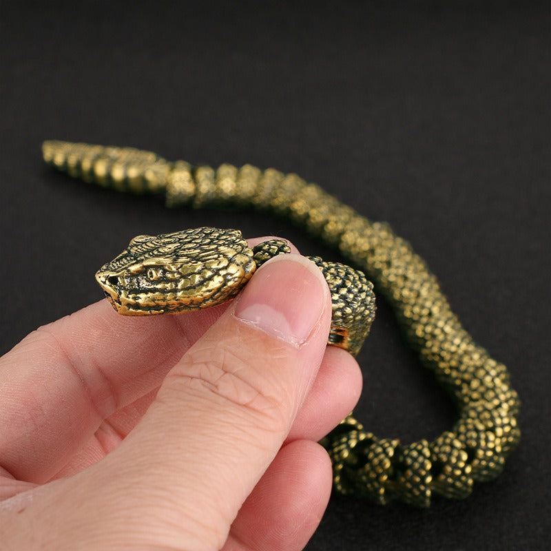 Antique Cobra Snake Sculpture for Dramatic Home Decor