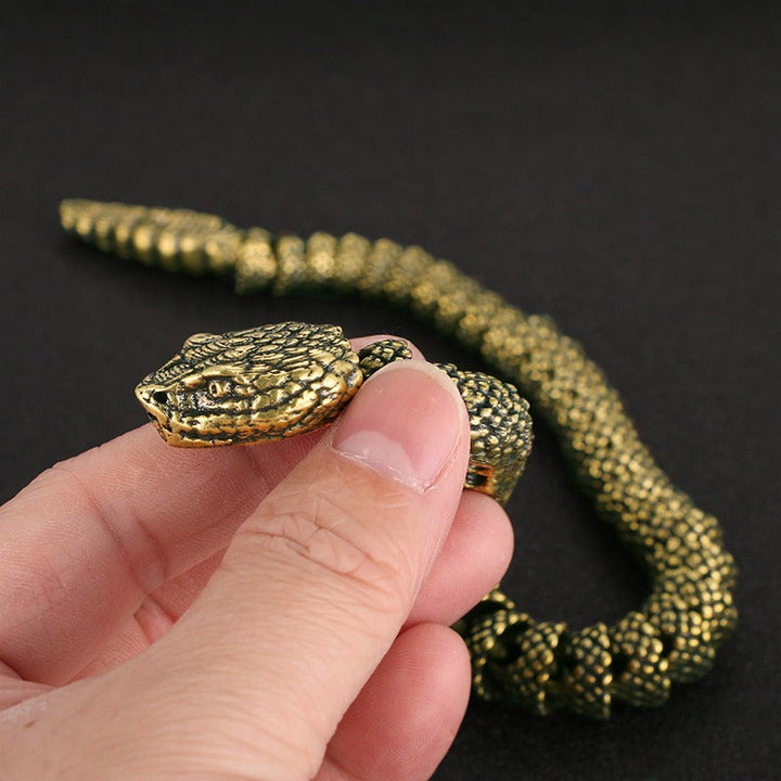 Antique Cobra Snake Sculpture for Dramatic Home Decor