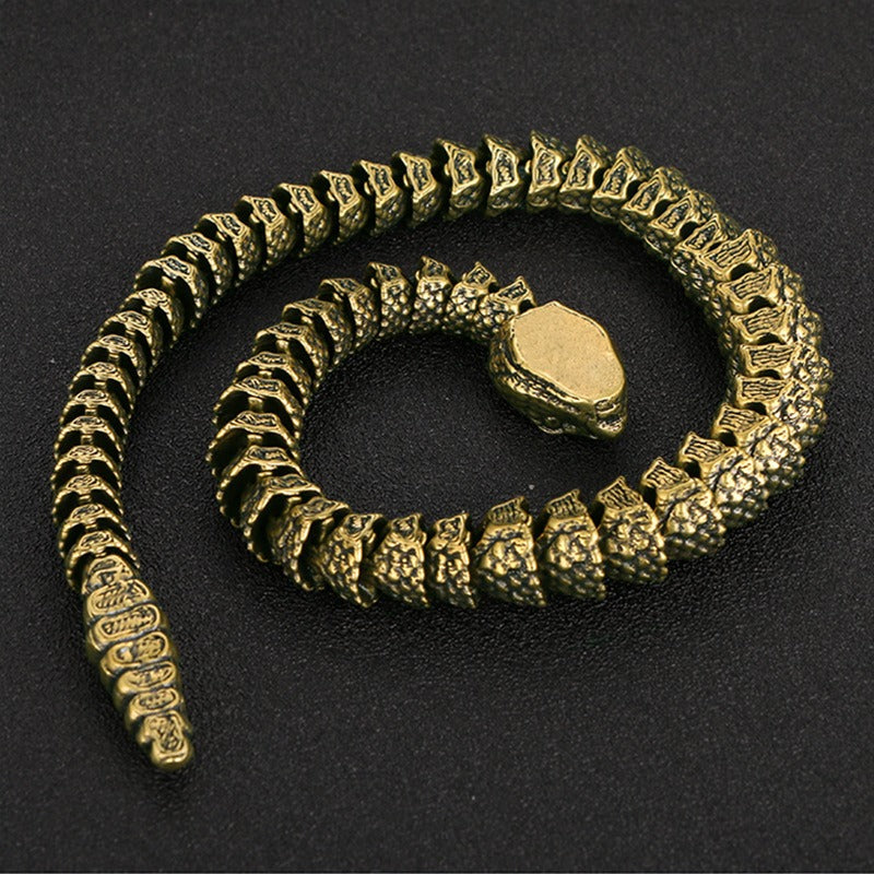 Antique Cobra Snake Sculpture for Dramatic Home Decor