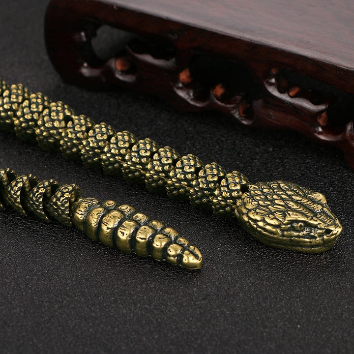 Antique Cobra Snake Sculpture for Dramatic Home Decor