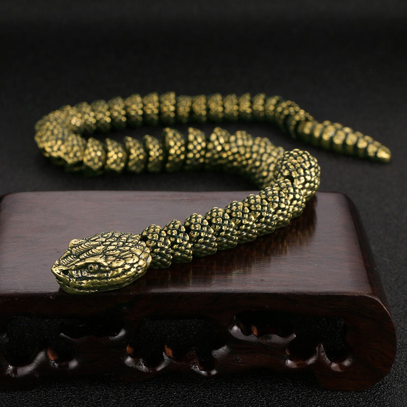 Antique Cobra Snake Sculpture for Dramatic Home Decor